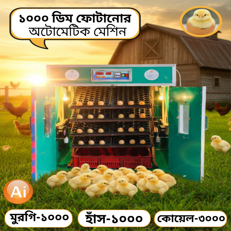 ১০০০ ডিমের ইনকিউবেটর মেশিন – 1000 Egg Hatching Incubator Machine