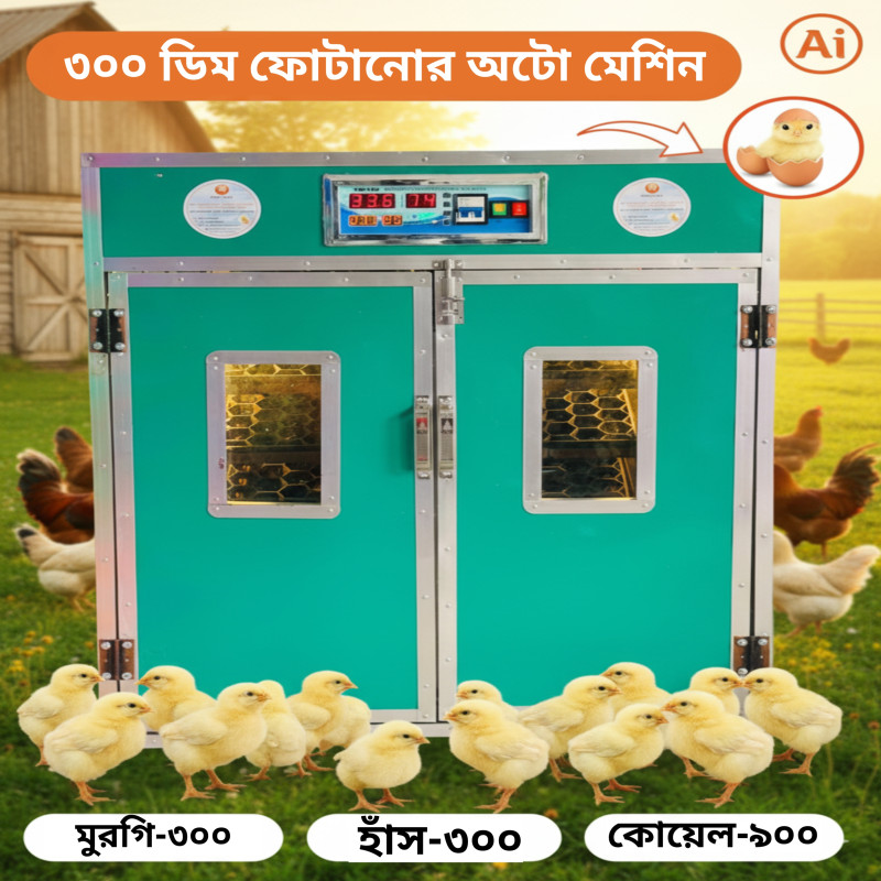 ৩০০ ডিমের ইনকিউবেটর মেশিন – 300 Egg Hatching Incubator Machine
