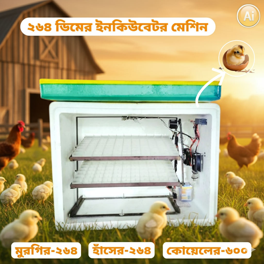 ২৬৪ ডিমের ইনকিউবেটর মেশিন – 264 Egg Hatching Incubator Machine