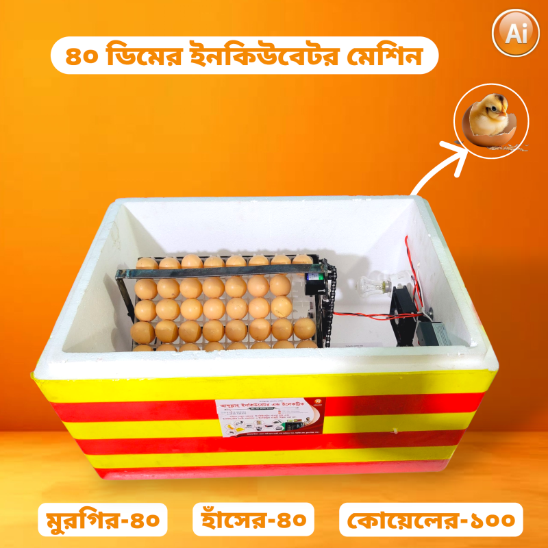 ৪০ ডিমের ইনকিউবেটর মেশিন – 40 Egg Hatching Incubator Machine